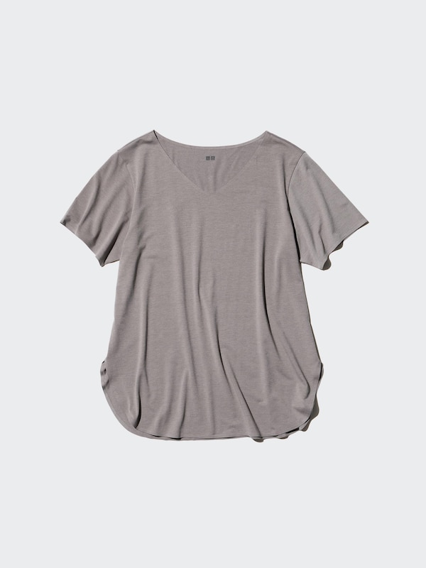 AIRism Seamless V Neck Longline T-Shirt