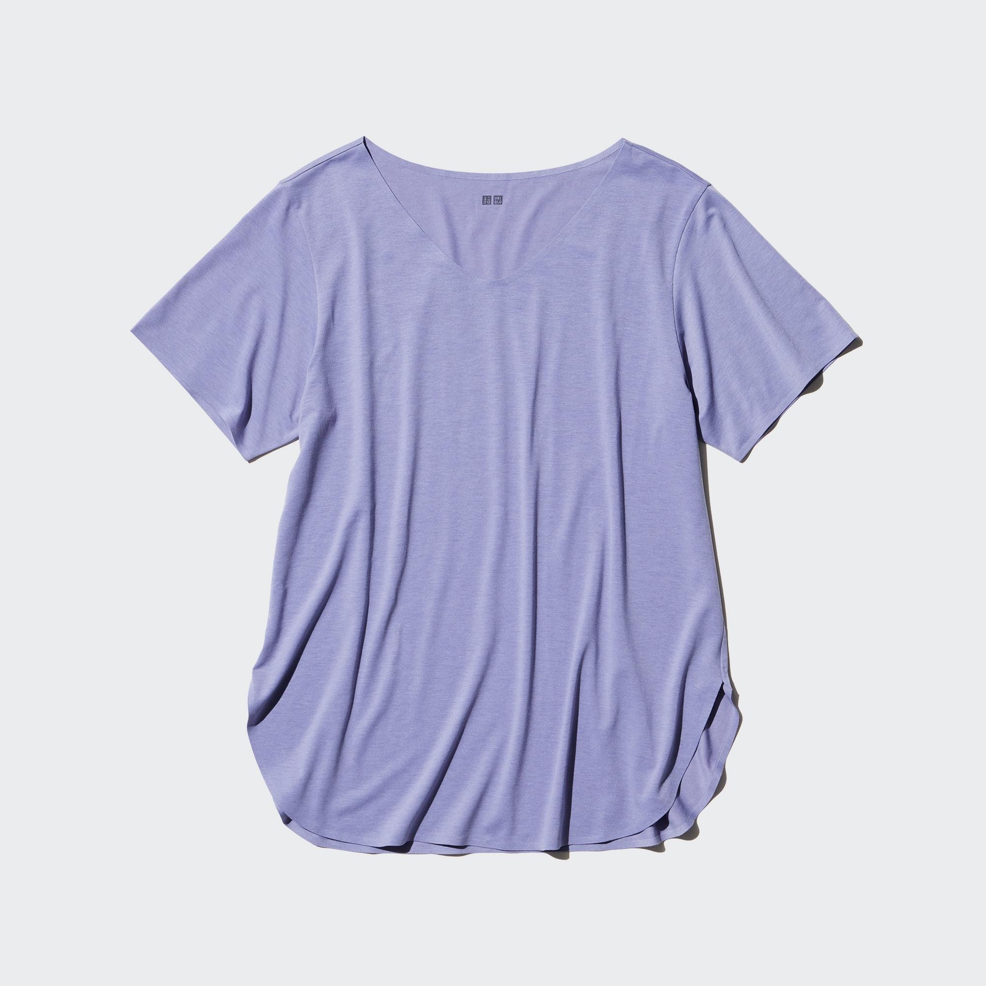 AIRism SEAMLESS V NECK LONG T-SHIRT