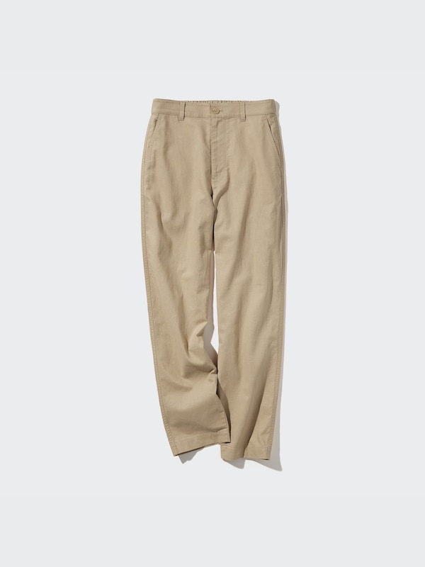 Linen Cotton Tapered Pants | Tall