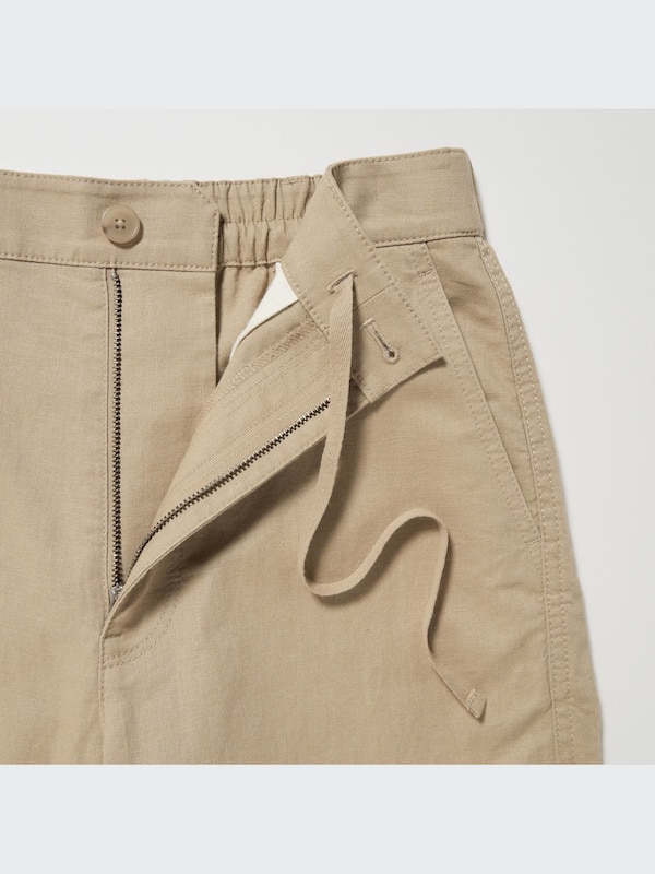 Linen Cotton Tapered Pants | Tall
