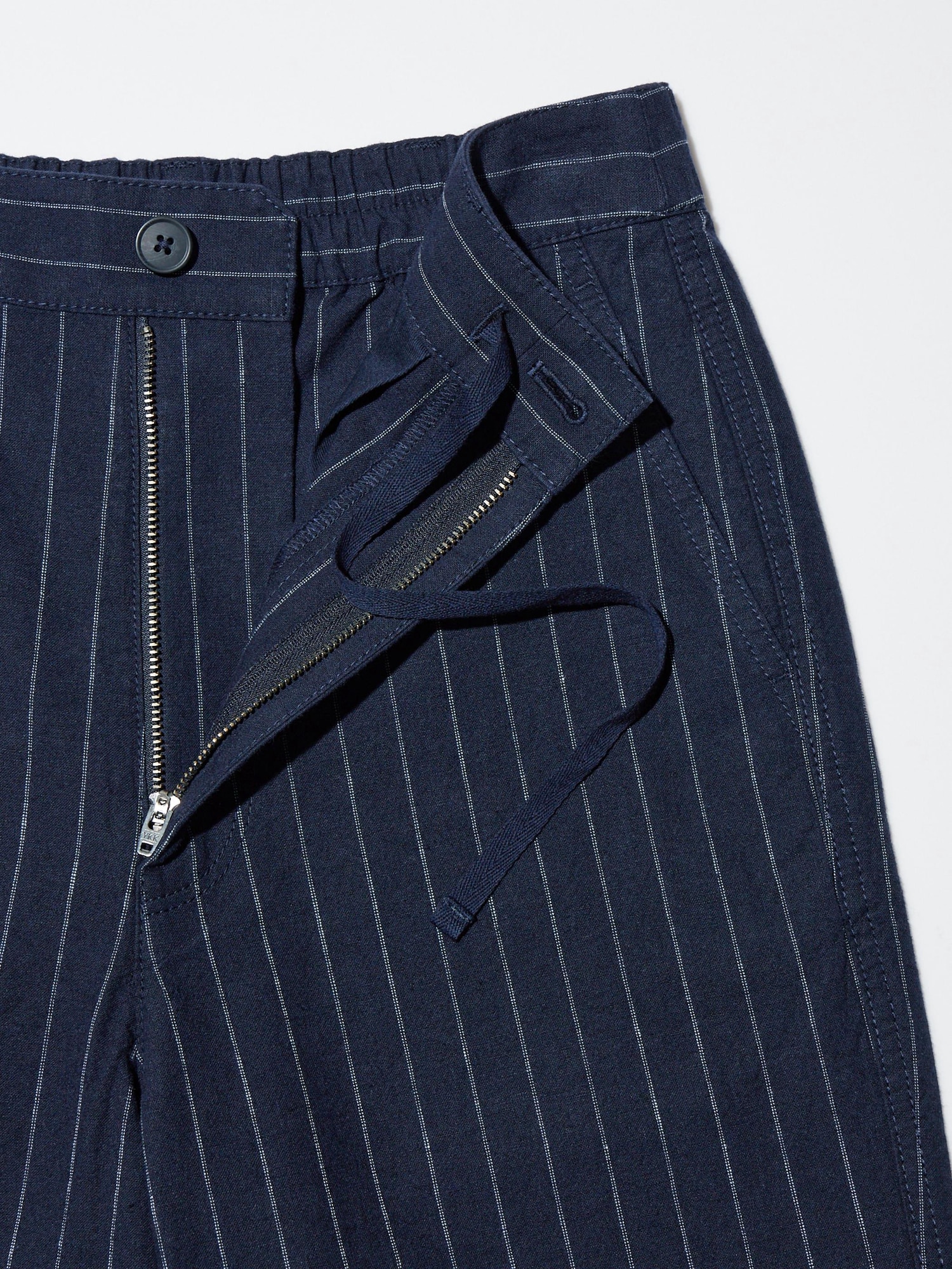 Women's Linen Cotton Tapered Pants | Pinstripe | Tall | UNIQLO US