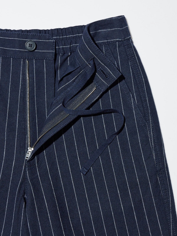 Linen Cotton Tapered Pants | Pinstripe | Tall