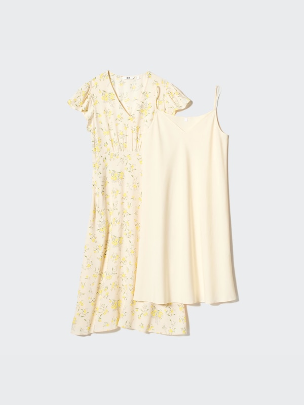 Printed V Neck Dress (Short Sleeved)