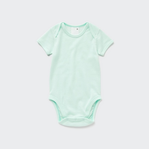 COTTON MESH INNER ONESIE SHORT SLEEVE