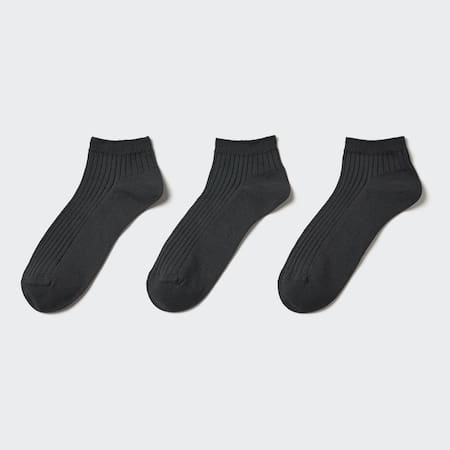 Ribbed Short Socks (Three Pairs)