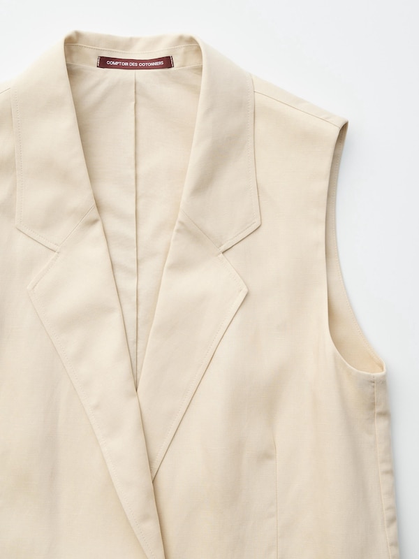 Lyocell Leinen Jacke (ärmellos)