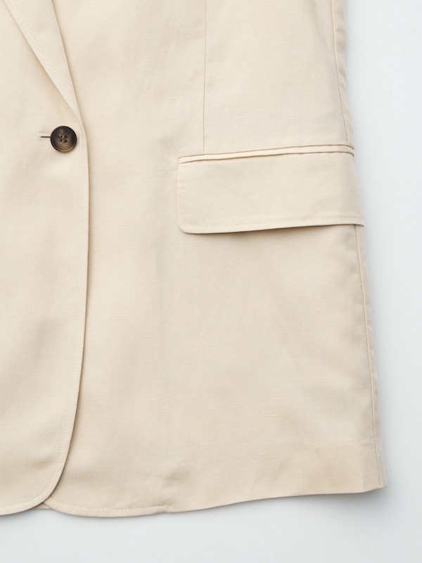 Lyocell Leinen Jacke (ärmellos)