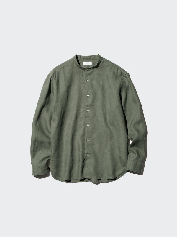 100% Premium Linen Shirt (Grandad Collar)
