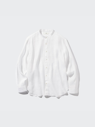 100% Premium Linen Shirt (Grandad Collar)