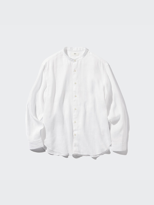 100% Premium Linen Shirt (Grandad Collar)