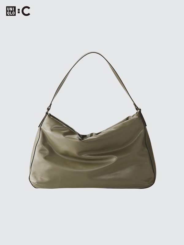 Faux Leather Puffy Bag