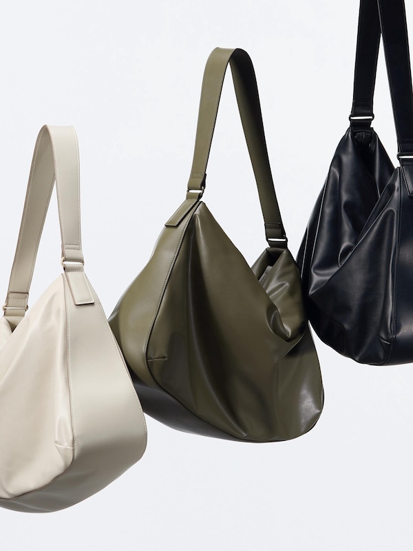 Faux Leather Puffy Bag