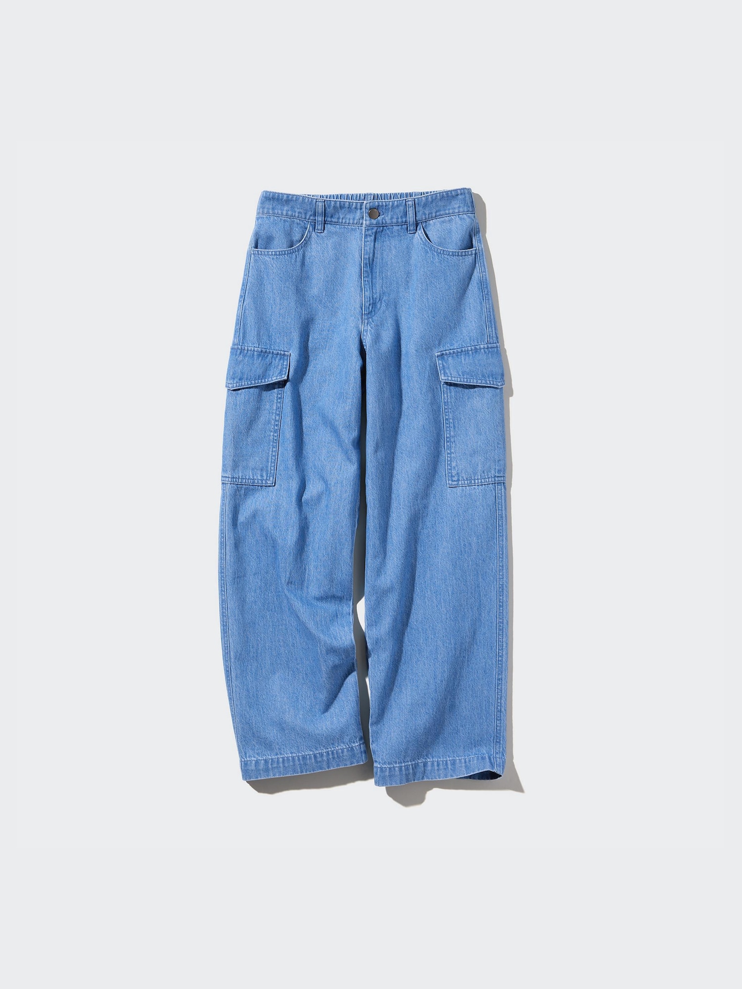 Denim Wide Straight Cargo Pants | UNIQLO US