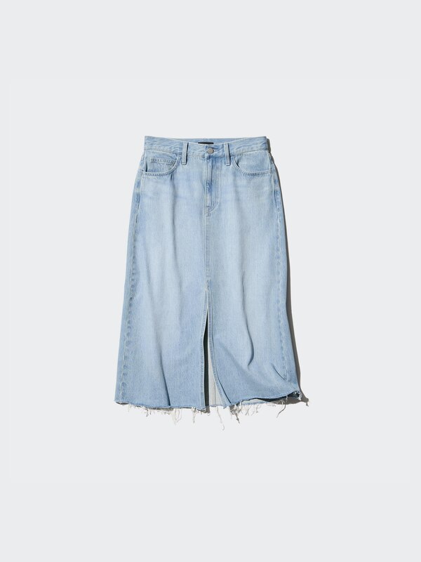 Langer Jeansrock (kurz)
