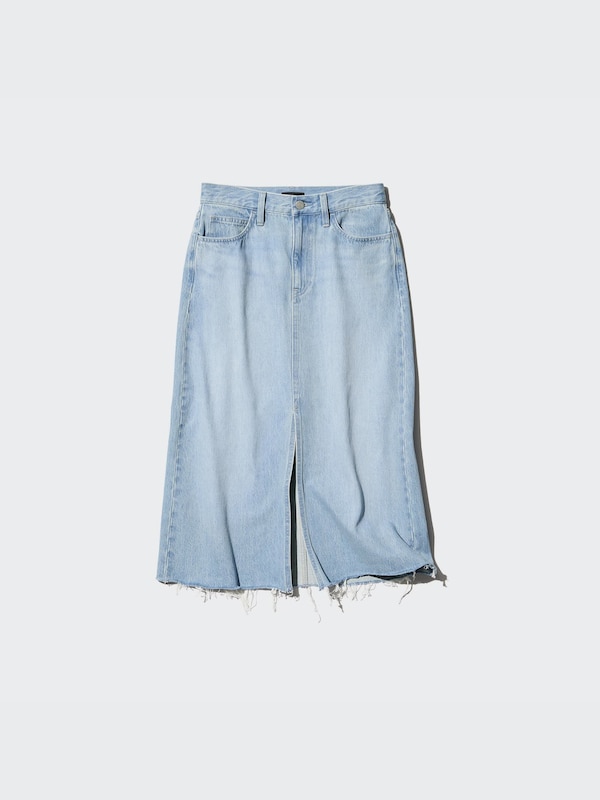 Langer Jeansrock (kurz)