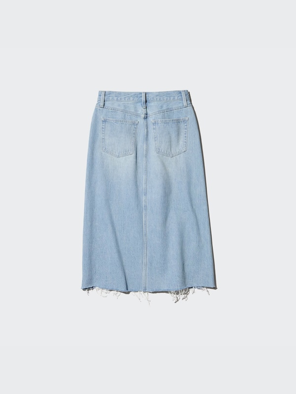 Langer Jeansrock (kurz)