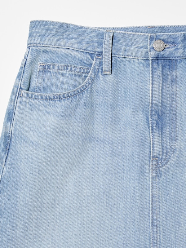 Langer Jeansrock (kurz)