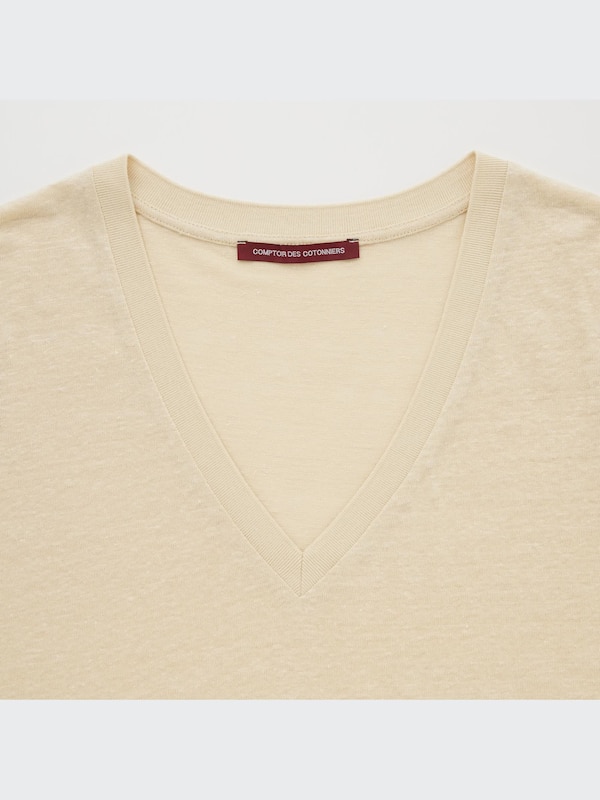 Tee Shirt Tunique Comptoir Des Cotonniers - Coton/lin Marron - Taille M (36/38) Occasion