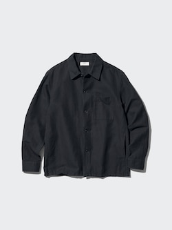 Linen Blend Relaxed Overshirt