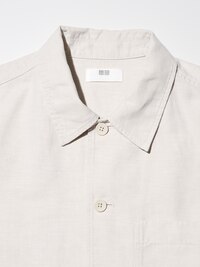 Linen Blend Relaxed Overshirt