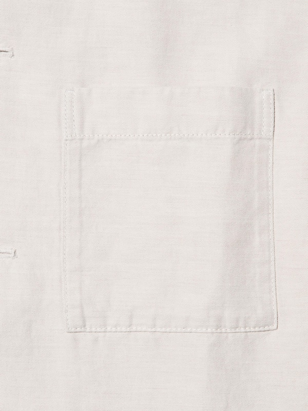 Linen Blend Relaxed Overshirt