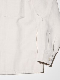 Linen Blend Relaxed Overshirt