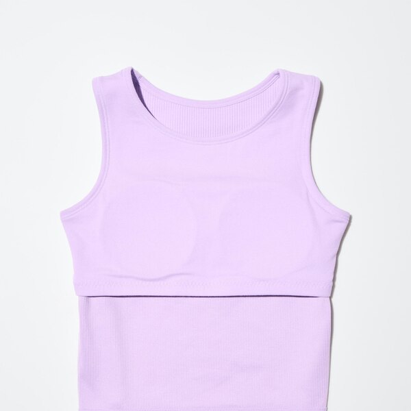 AIRism Cotton Ribbed Cropped Bra Tank Top | UNIQLO US