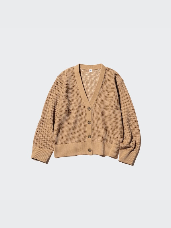 Washable Mesh V-Neck Cardigan