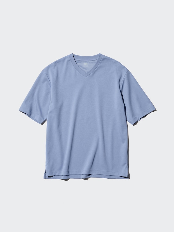 AIRism Cotton Oversized T-Shirt | V-Neck | Half Sleeve