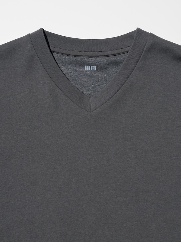 AIRism Cotton Oversized T-Shirt | V-Neck | Half Sleeve