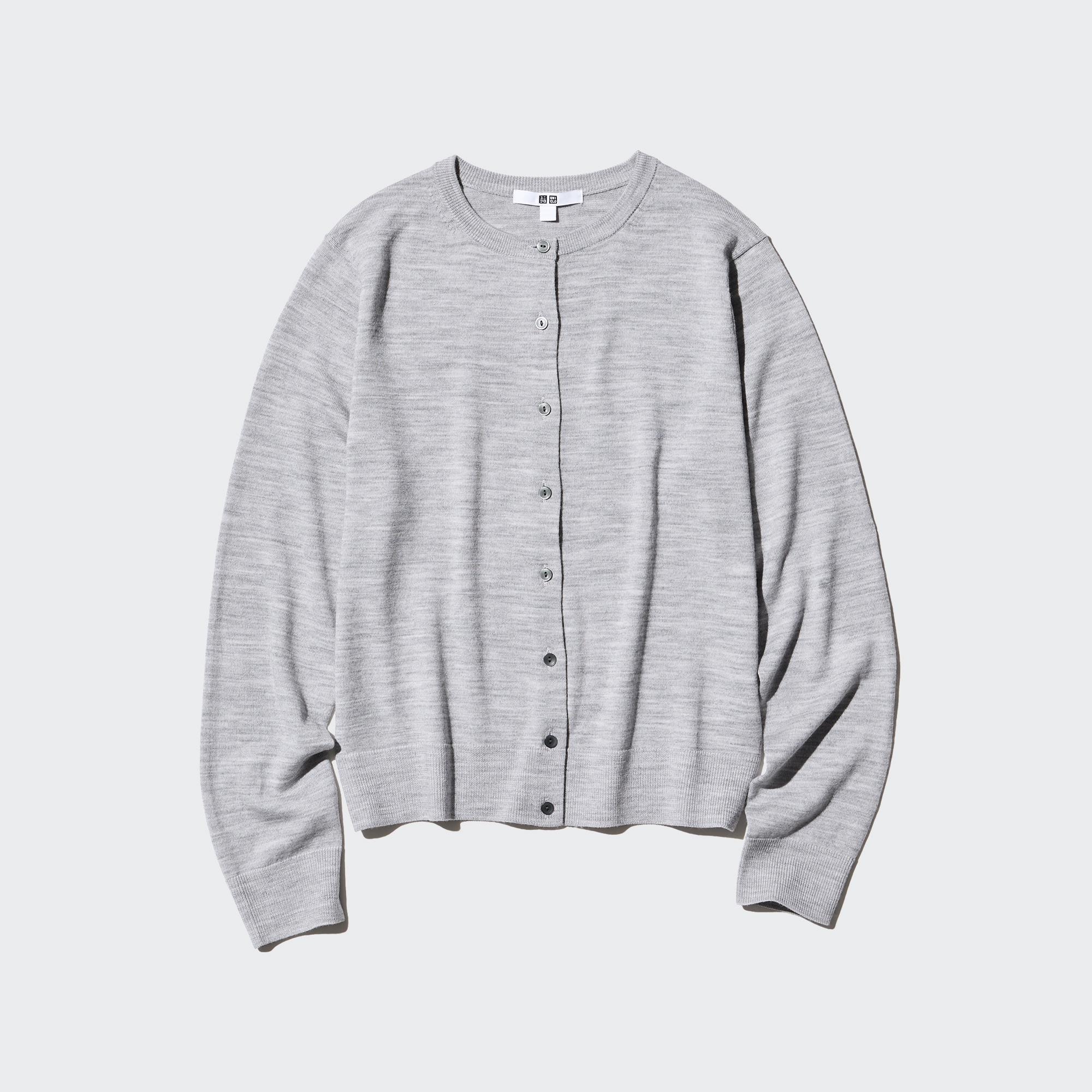 MERINO CREW NECK CARDIGAN