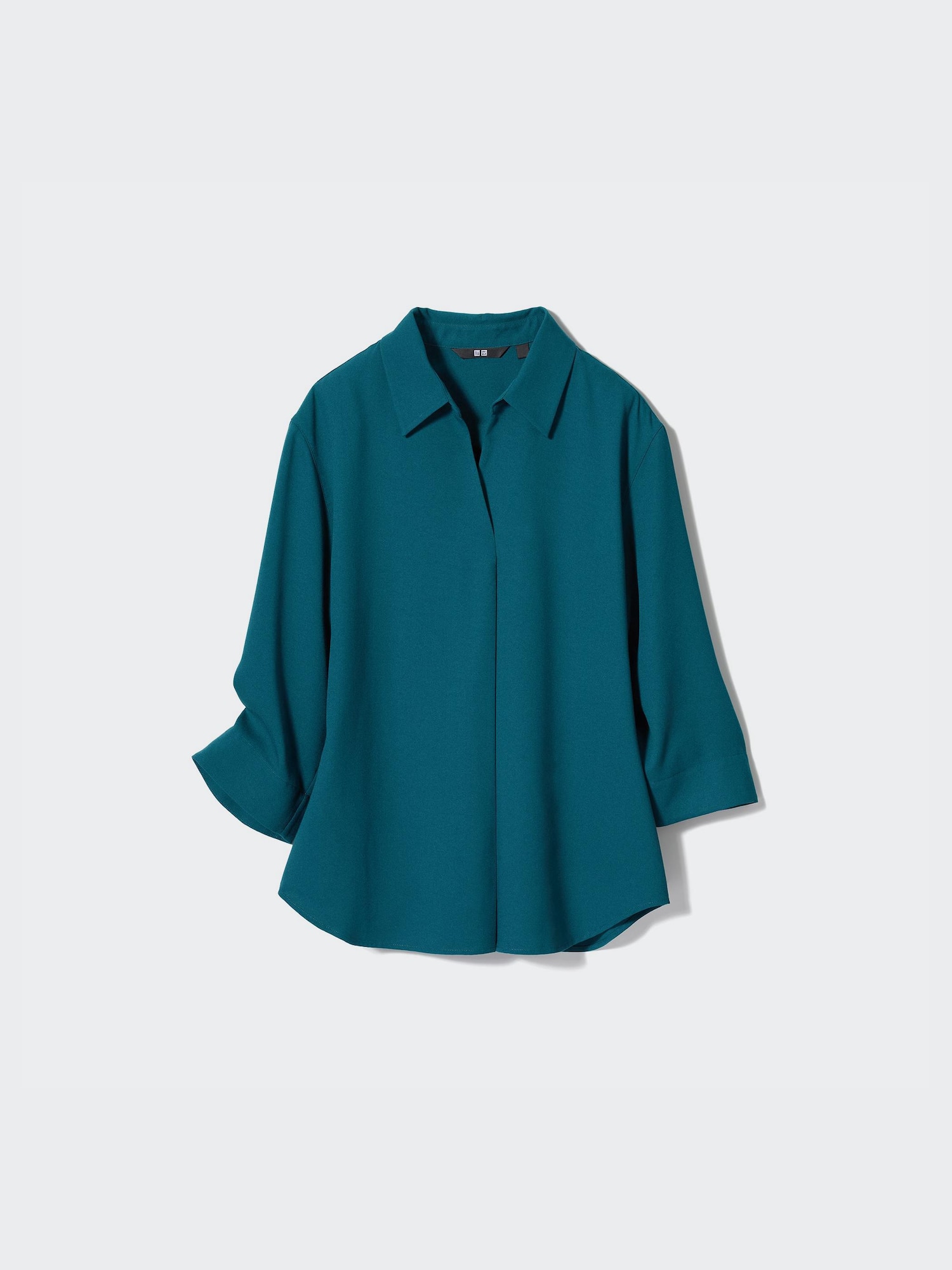 トップス nori1331 Women's Rayon Skipper Collar Blouse | 3/4 Sleeve | UNIQLO US