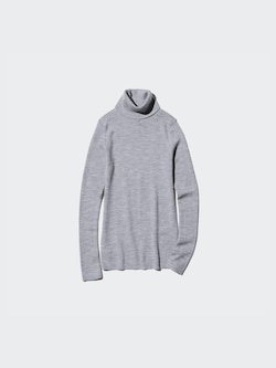 100% Merino Ribbed Turtleneck Jumper