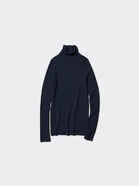 100% Merino Ribbed Turtleneck Jumper