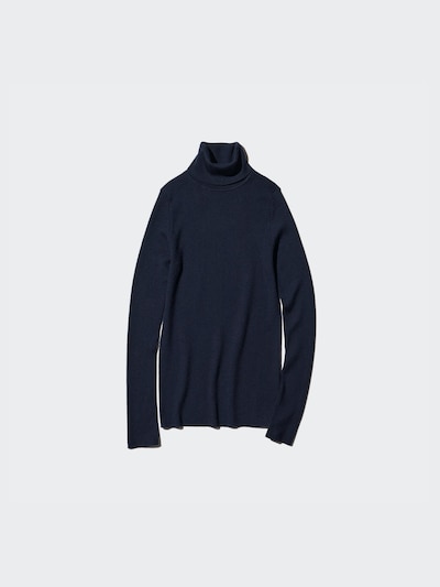 100% Merino Ribbed Turtleneck Jumper
