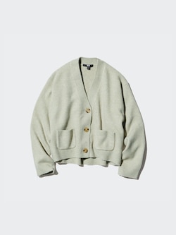 Soufflé Yarn V Neck Short Cardigan