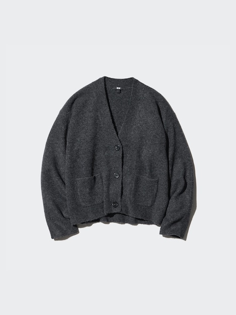 Souffle Yarn V Neck Short Cardigan