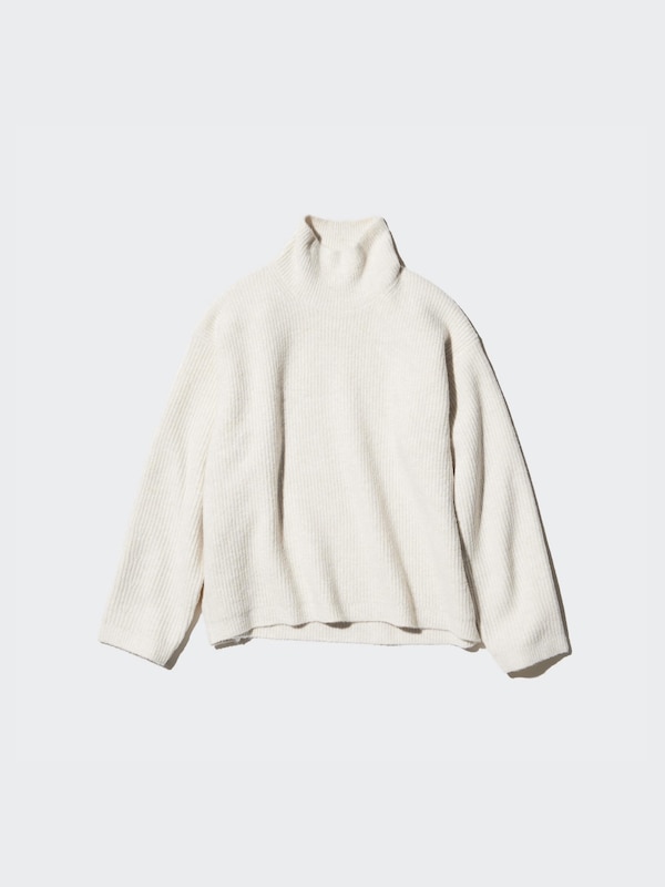 SOUFFLE YARN HIGH NECK SWEATER