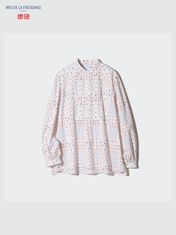 Pintuck Printed Blouse UNIQLO US