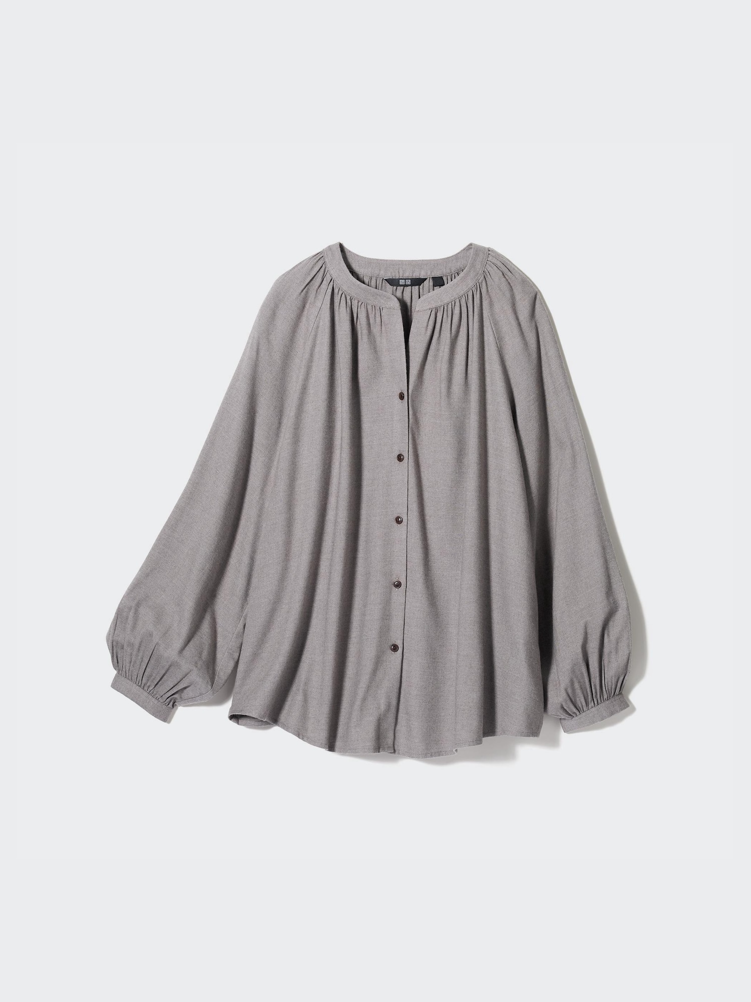 Women's Soft Flannel Gathered Blouse | UNIQLO US
