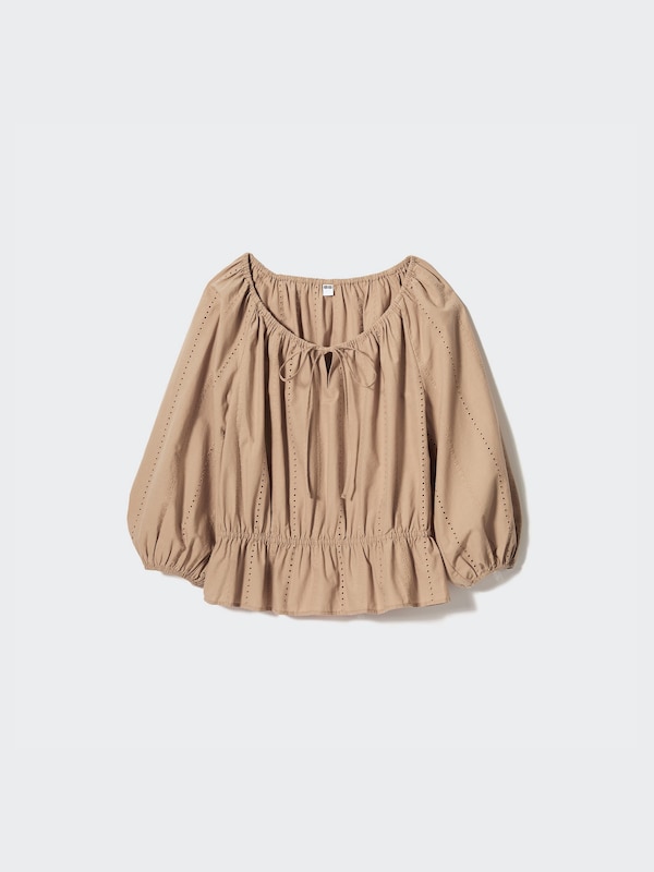 Embroidery Blouse 3/4 Sleeve