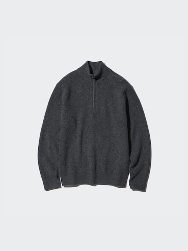 SOUFFLÉ YARN HALF-ZIP SWEATER