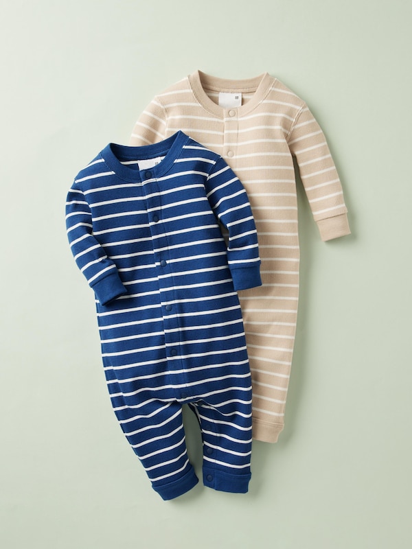 Baby Ribbed One-Piece Outfit | Striped
