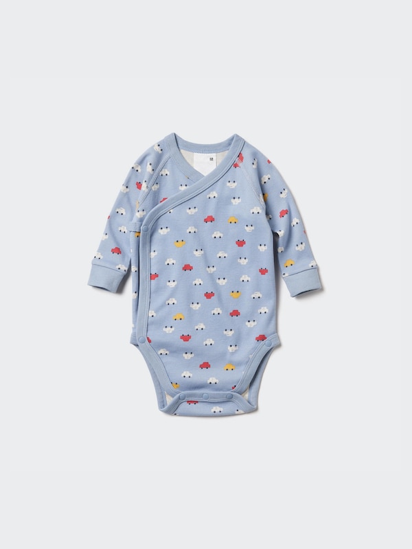 Baby Printed Bodysuit | Long Sleeve | Front Open