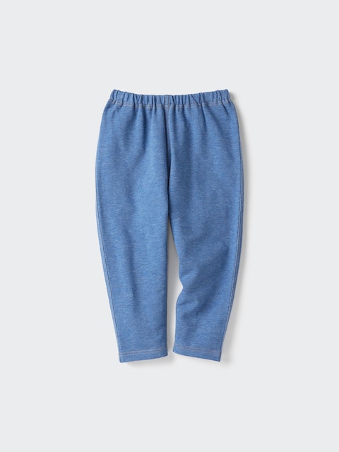 Uniqlo Blå - Toddler Relaxed Leggings (Denim-Like) - 12-18 Months (80Cm)