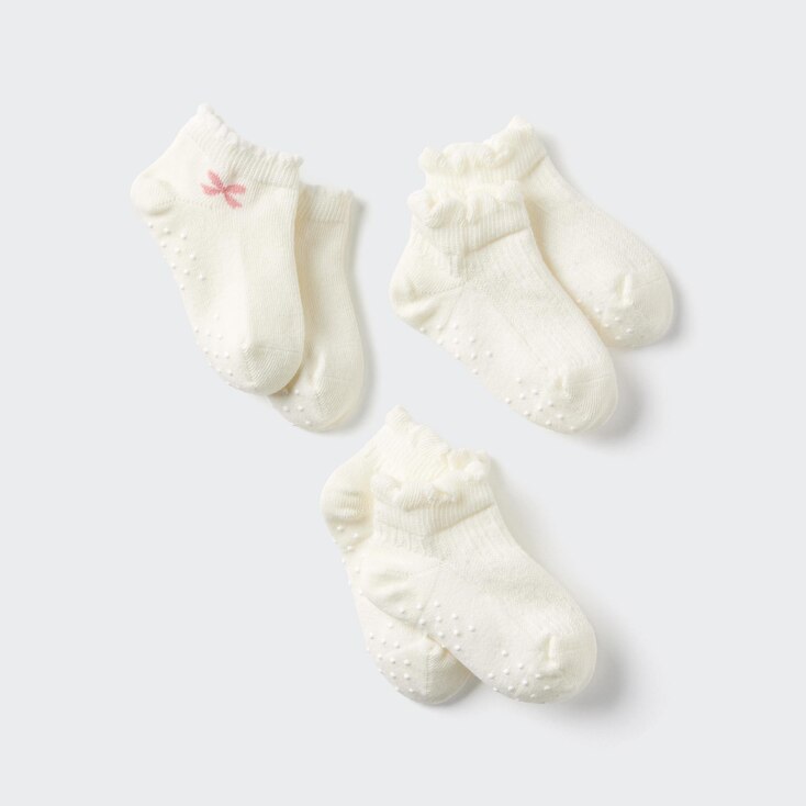 Uniqlo Calcetines (3 pares) - Blanco Hueso - 15-20