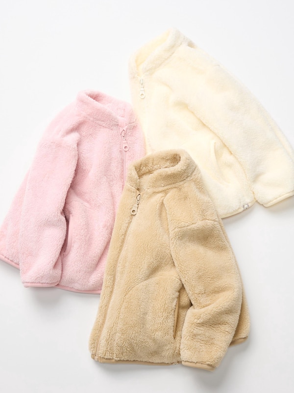 Baby Fluffy Yarn Fleece Full-Zip Jacket
