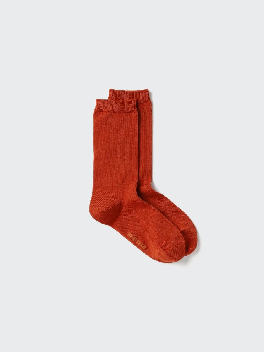 Uniqlo Women's Heattech Socks, Red, Us W 7.5-10