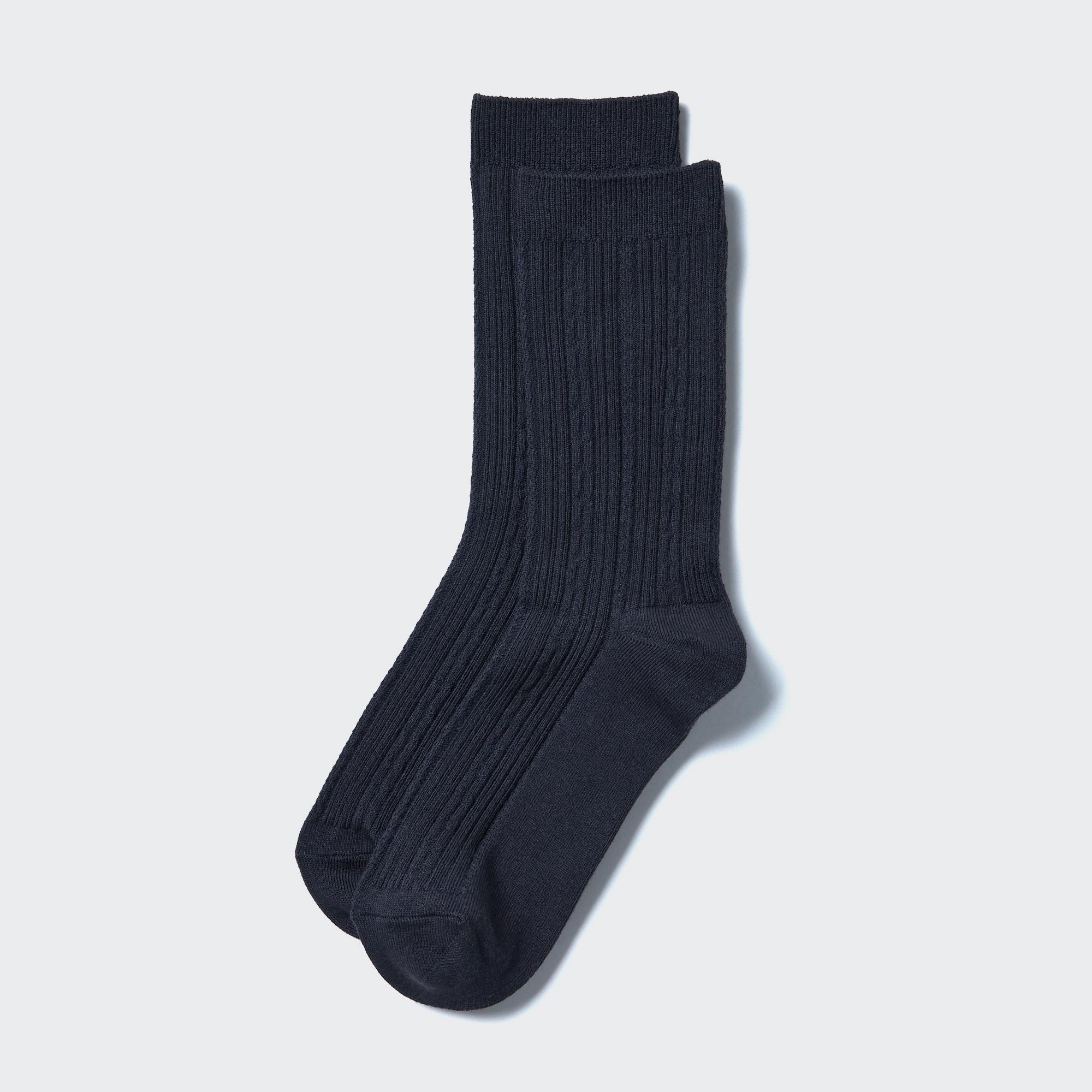 HEATTECH Socks Cable Ribbed