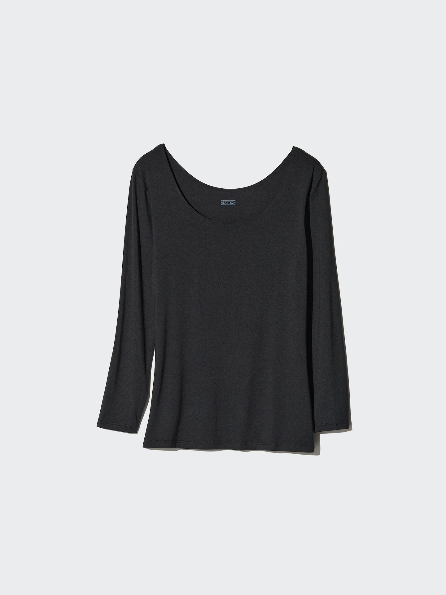 Женская футболка Uniqlo Heattech с круглым вырезом, цвет: Чёрный — фото 3